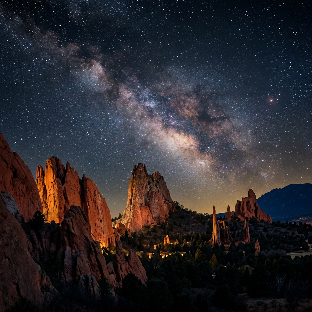 Garden of the Gods Night